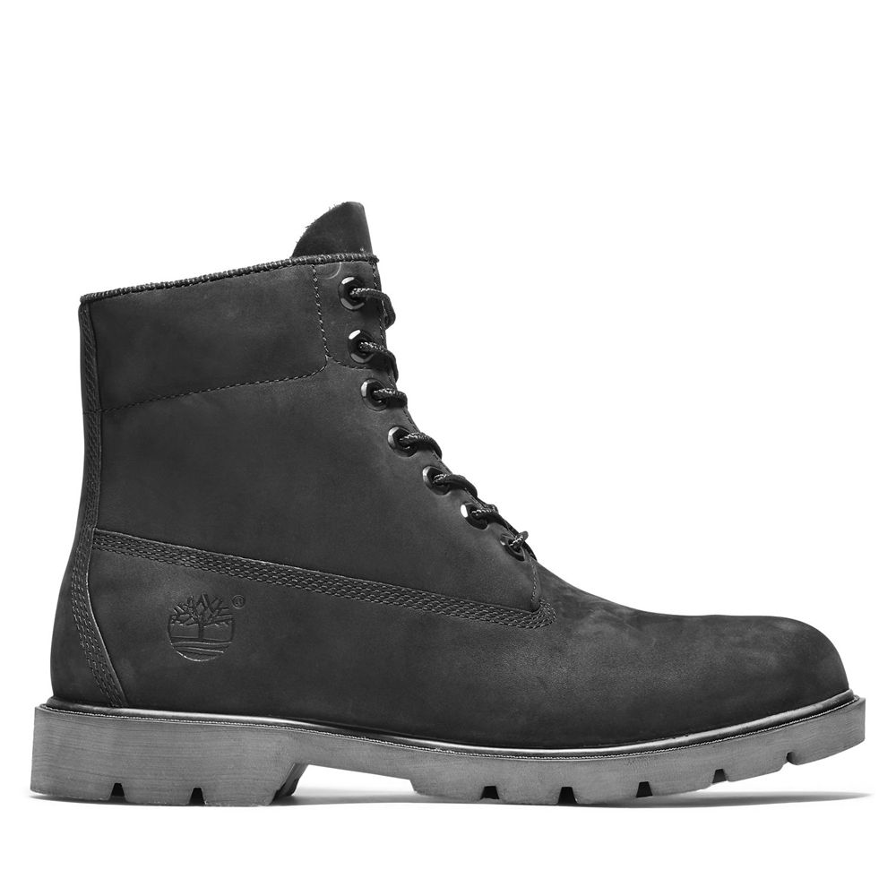 Bocanci De Zapada Timberland Barbati Negrii - 6-Inch Basic Waterproof - Romania - IKOYXV740